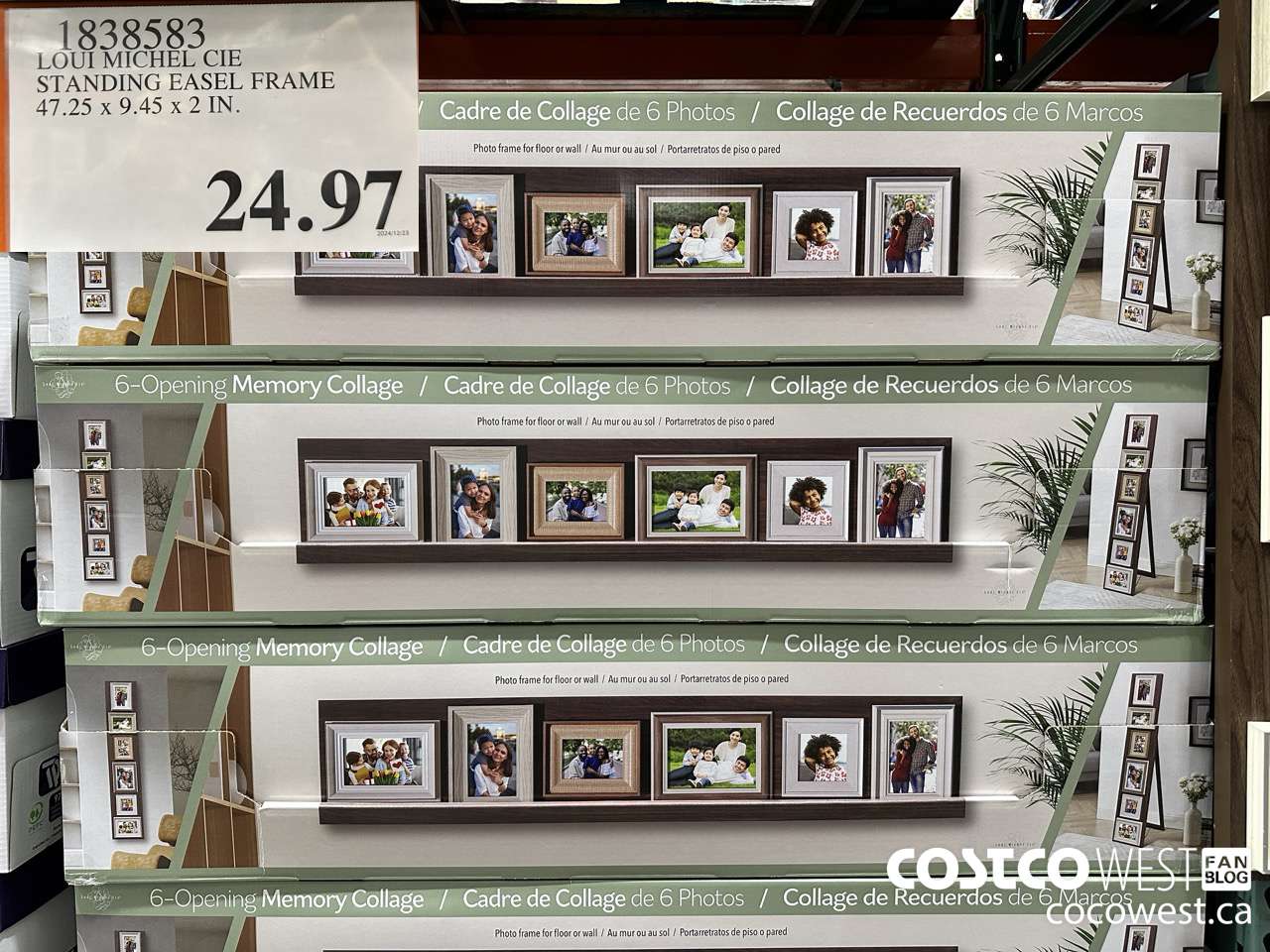 1838583 LOUI MICHEL CIE STANDING EASEL FRAME 47.25 X 9.45 X 2 IN $24.97