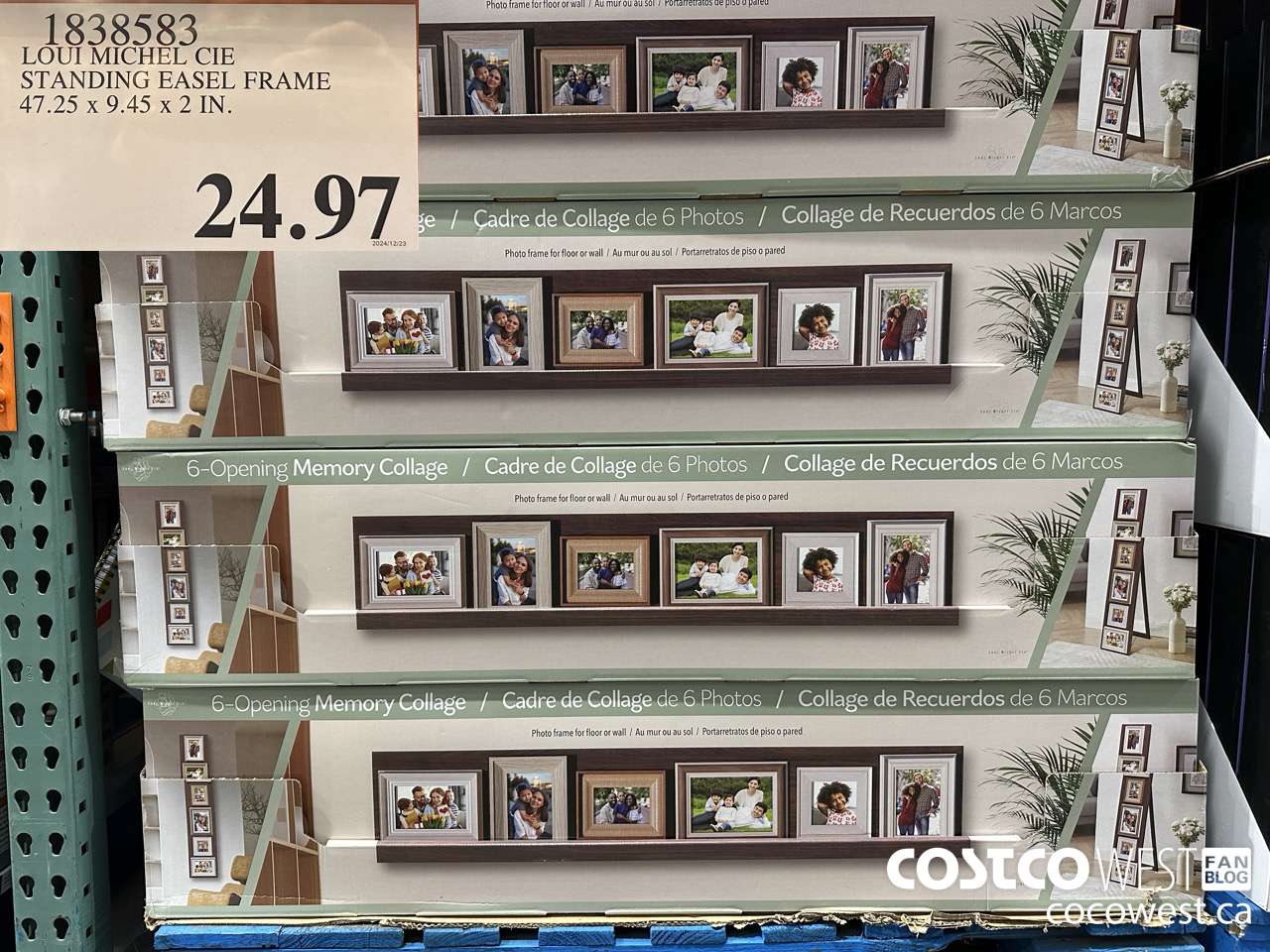 1838583 LOUI MICHEL CIE STANDING EASEL FRAME 47.25 X 9.45 X 2 IN $24.97