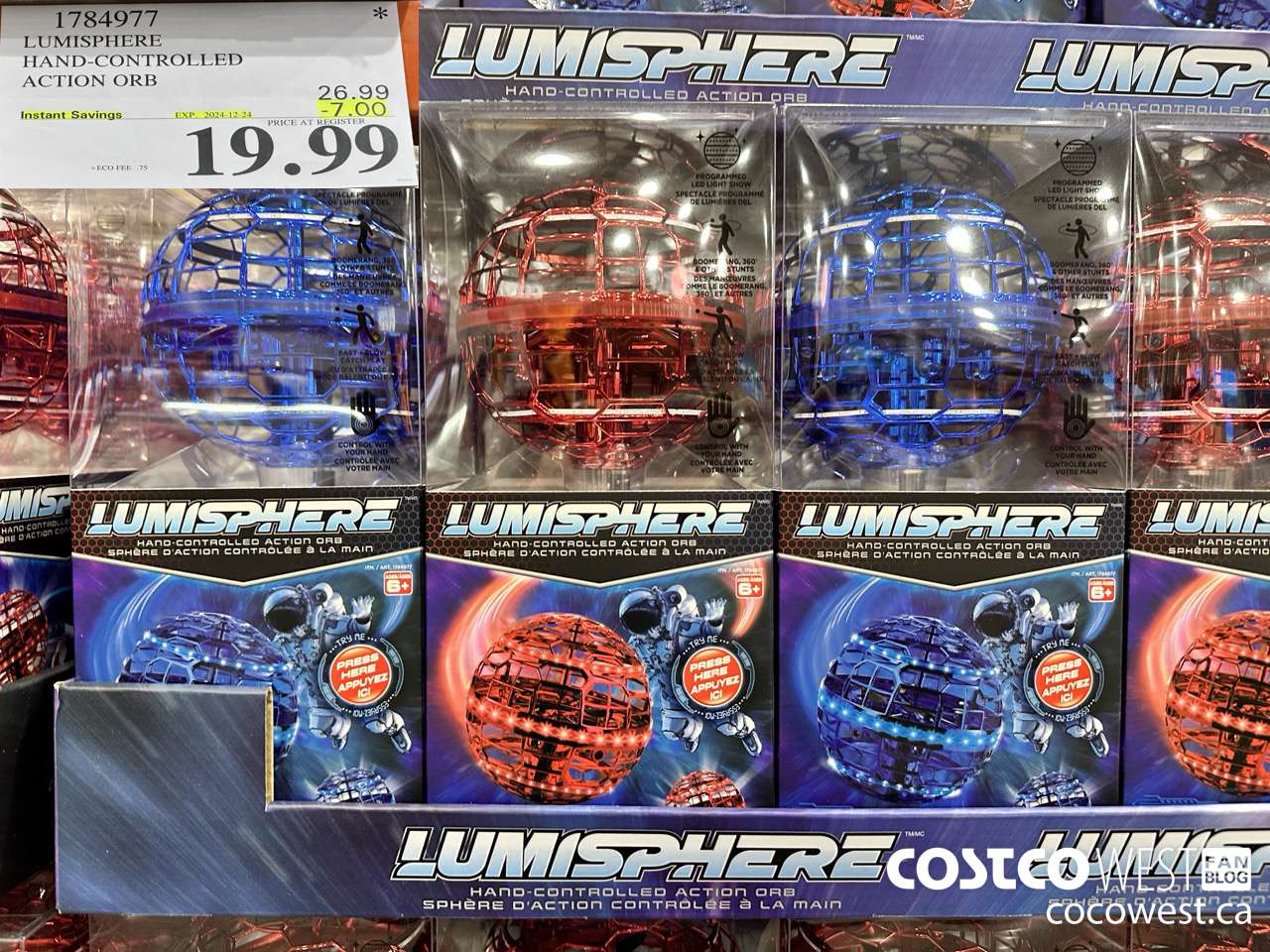 1784977 LUMISPHERE HAND-CONTROLLED ACTION ORB ($7.00 INSTANT SAVINGS EXPIRES ON 2024-12-24) $19.99