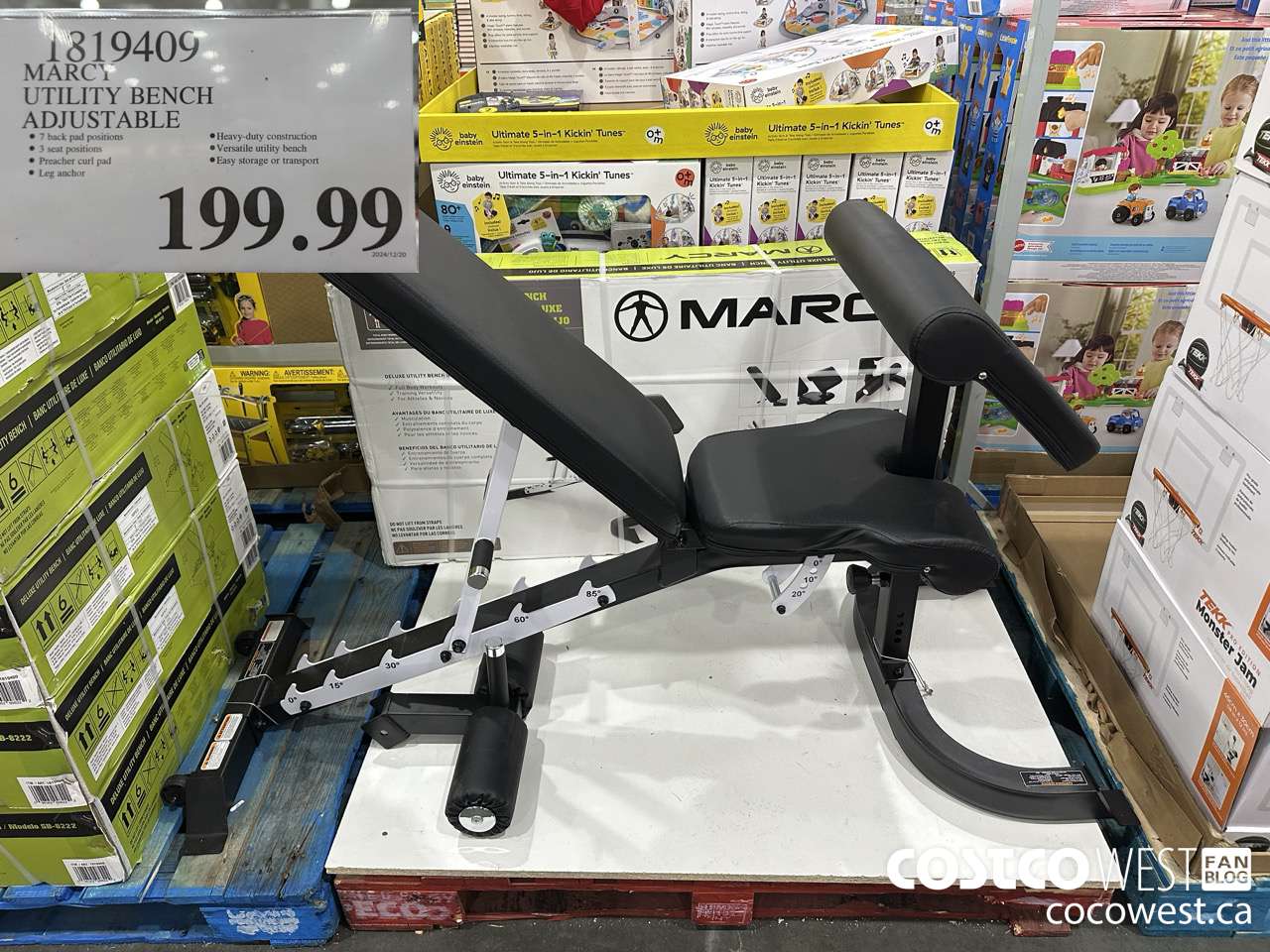 1819409 MARCY UTILITY BENCH ADJUSTABLE $199.99