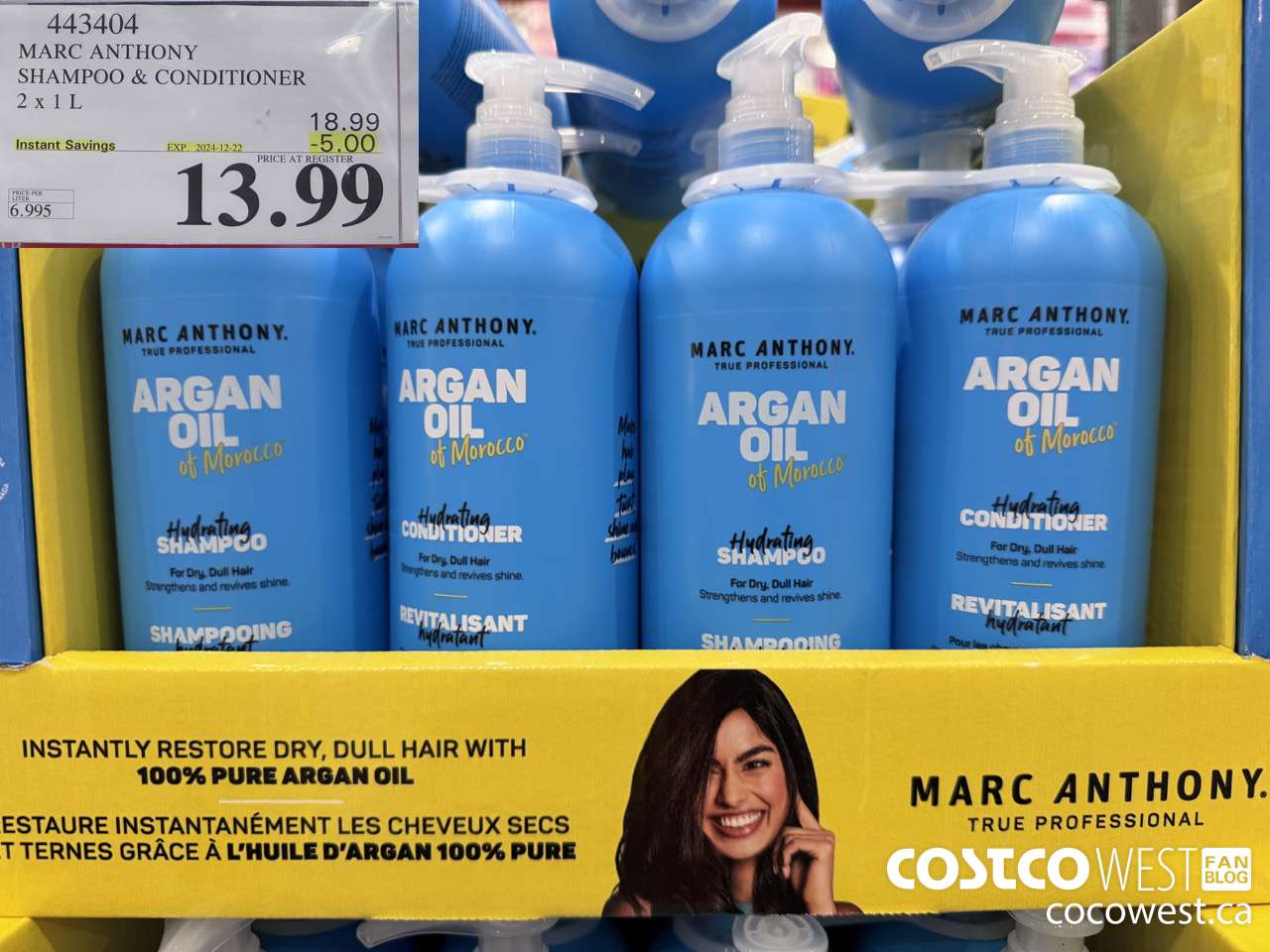 443404 MARC ANTHONY SHAMPOO & CONDITIONER 2 X 1L ($5.00 INSTANT SAVINGS EXPIRES ON 2024-12-22) $13.99