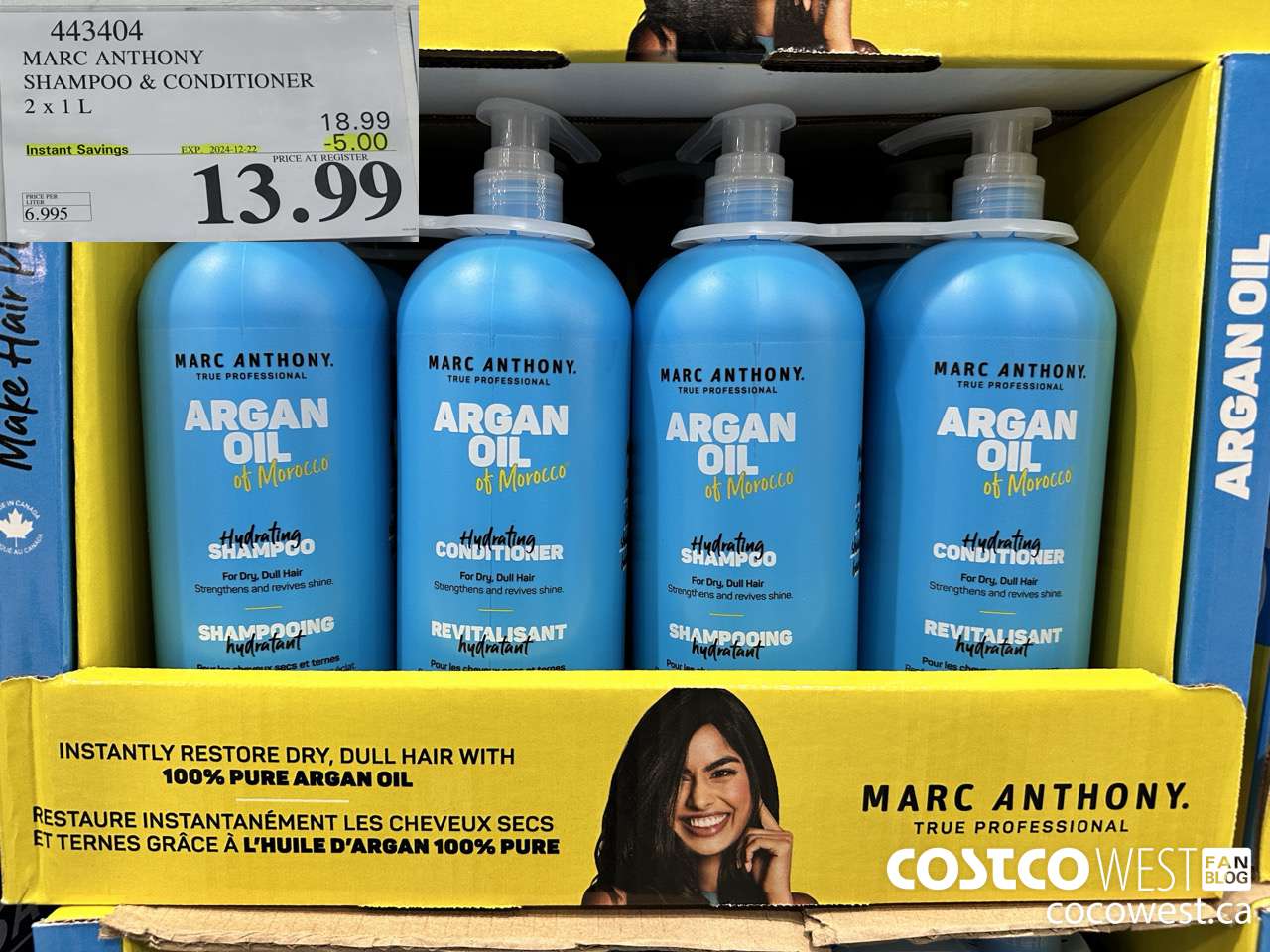 443404 MARC ANTHONY SHAMPOO & CONDITIONER 2 X 1L ($5.00 INSTANT SAVINGS EXPIRES ON 2024-12-22) $13.99