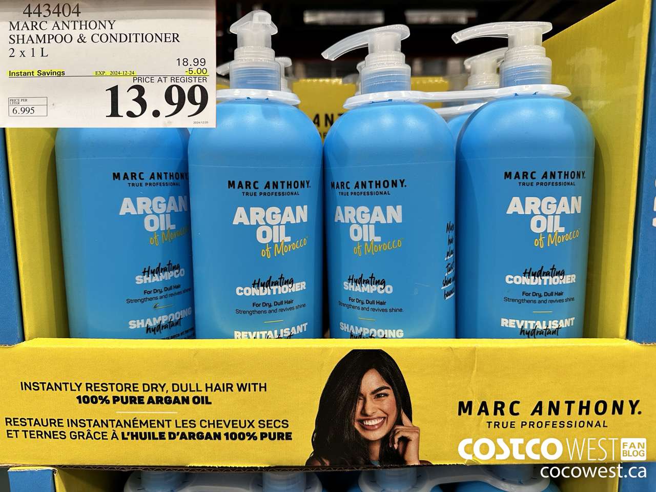 443404 MARC ANTHONY SHAMPOO & CONDITIONER 2 X 1L ($5.00 INSTANT SAVINGS EXPIRES ON 2024-12-24) $13.99