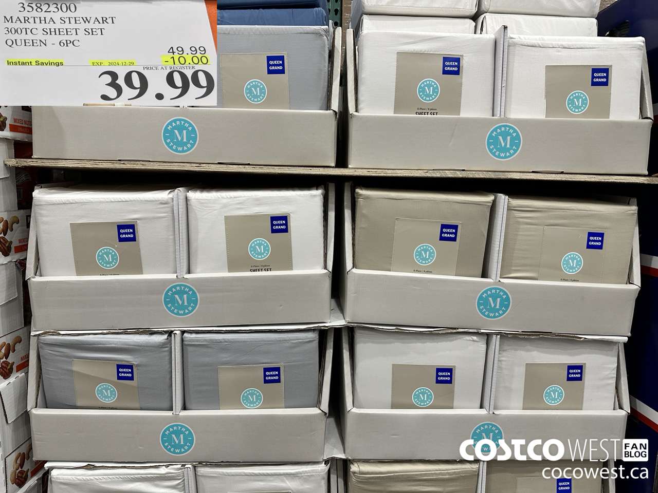 3582300 MARTHA STEWART 300TC SHEET SET QUEEN 6CP ($10.00 INSTANT SAVINGS EXPIRES ON 2024-12-29) $39.99