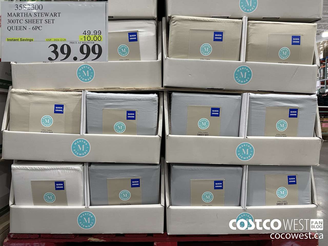 3582300 MARTHA STEWART 300TC SHEET SET QUEEN 6CP ($10.00 INSTANT SAVINGS EXPIRES ON 2024-12-29) $39.99