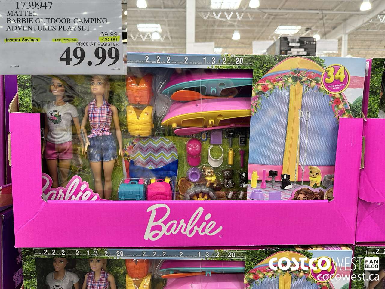 1739947 MATTEL BARBIE OUTDOOR CAMPING ADVENTURES PLAYSET  ($20.00 INSTANT SAVINGS EXPIRES ON 2024-12-08) $49.99