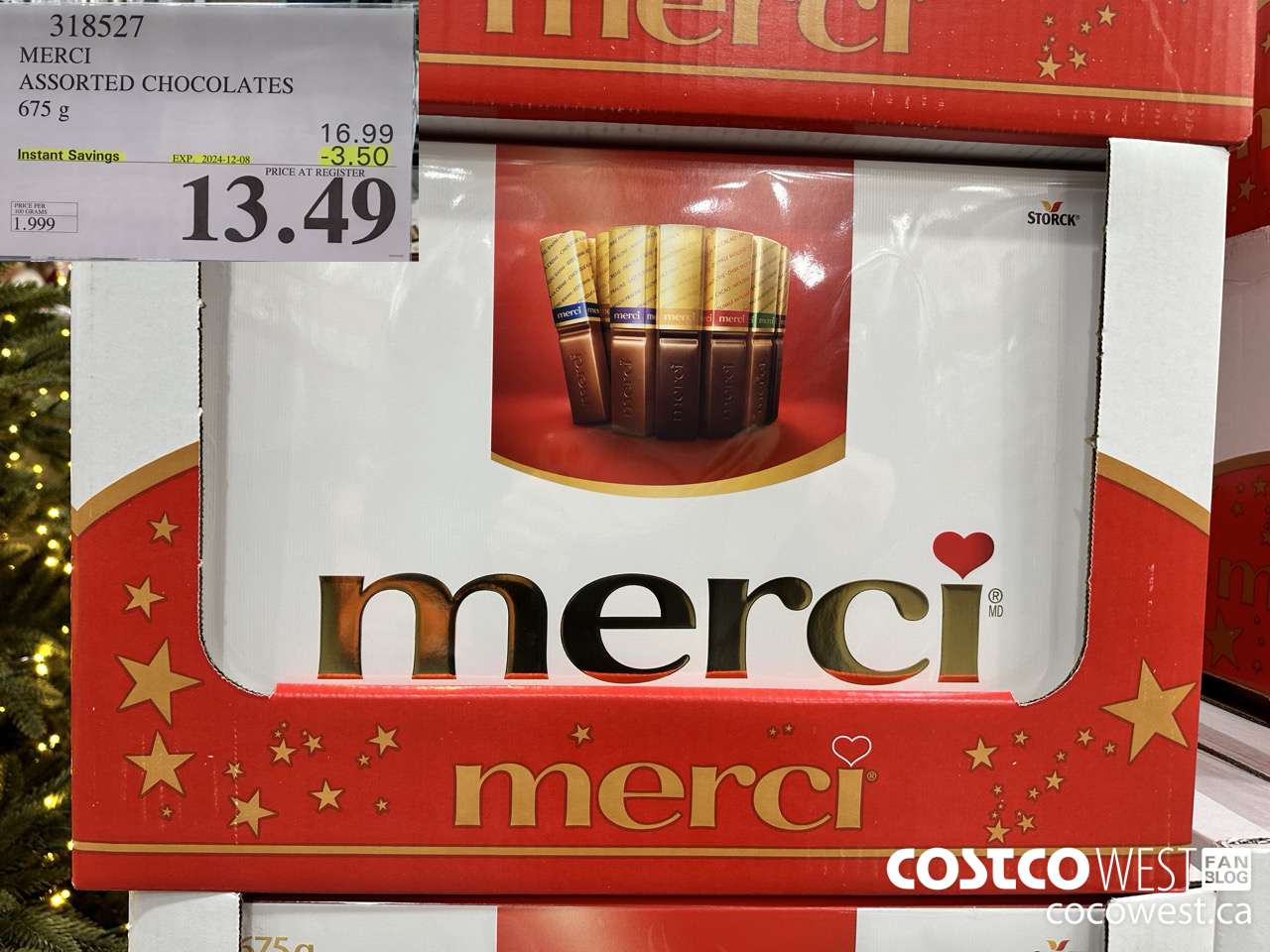 318527 MERCI ASSORTED CHOCOLATES 675 g ($3.50 INSTANT SAVINGS EXPIRES ON 2024-12-08) $13.49