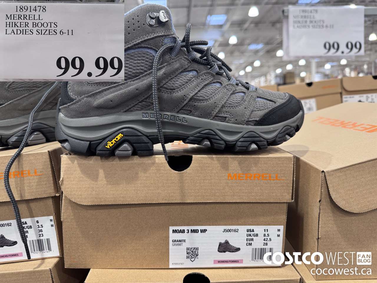 1891478 MERRELL HIKER BOOTS LADIES SIZES 6-11 $99.99