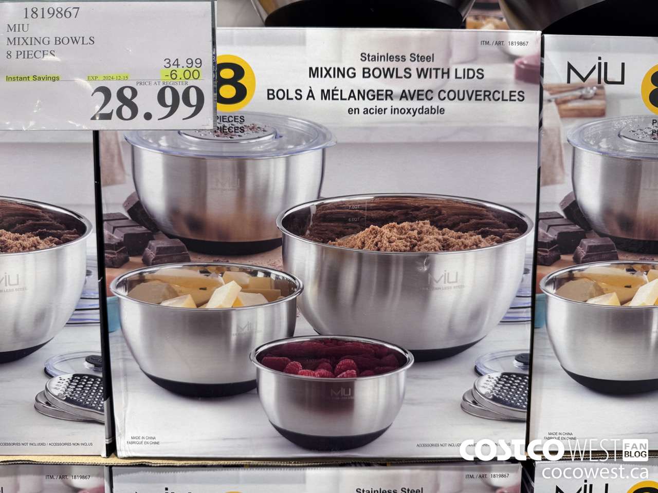 1819867 MIU MIXING BOWLS 8 PIECES ($6.00 INSTANT SAVINGS EXPIRES ON 2024-12-15) $28.99