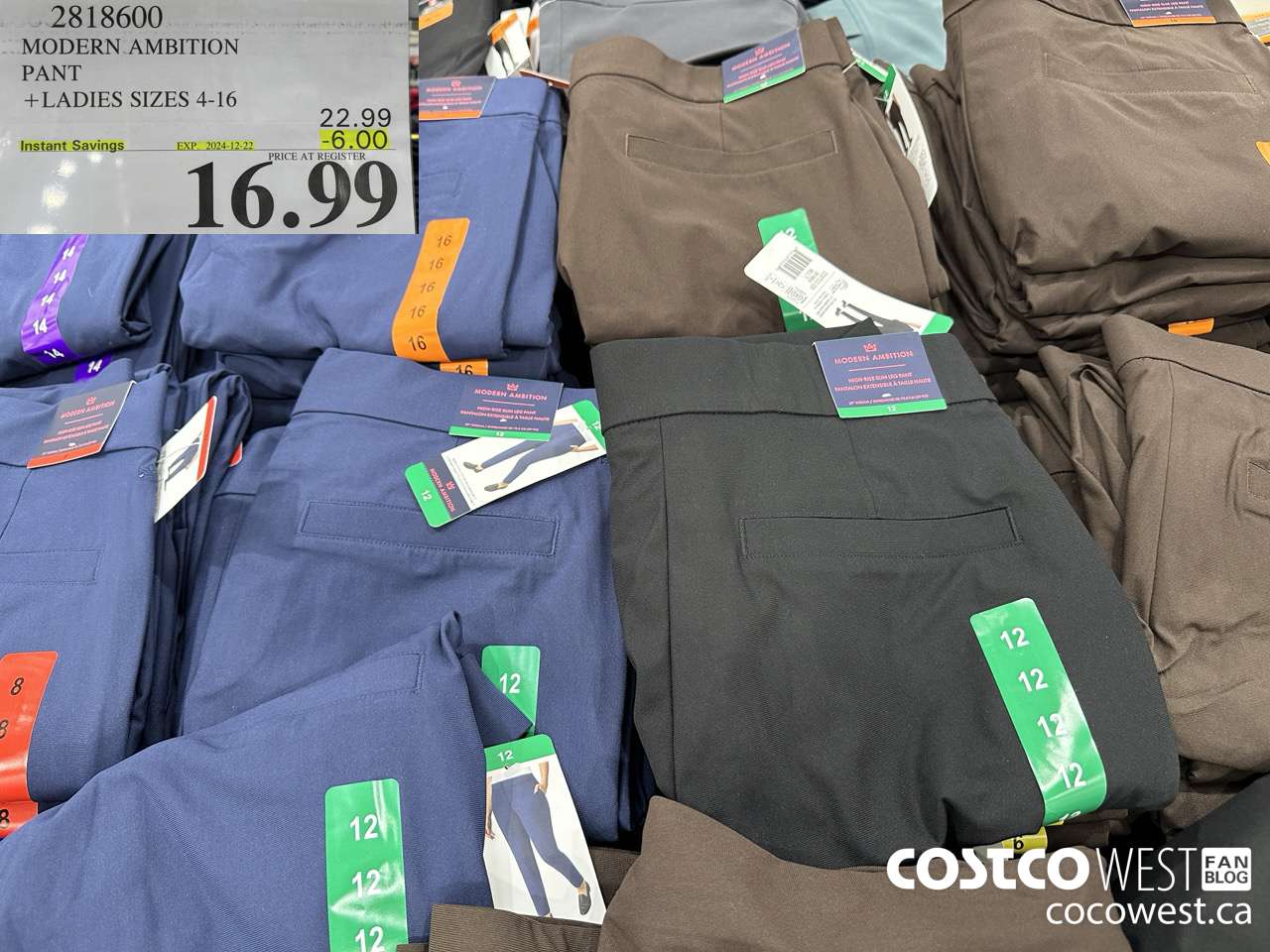 2818600 MODERN AMBITION PANT LADIES SIZES 4-16 ($6.00 INSTANT SAVINGS EXPIRES ON 2024-12-22) $16.99