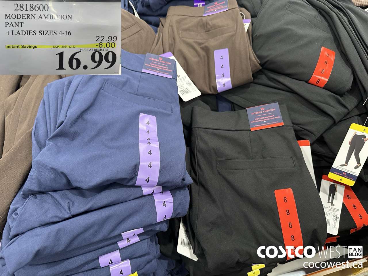 2818600 MODERN AMBITION PANT LADIES SIZES 4-16 ($6.00 INSTANT SAVINGS EXPIRES ON 2024-12-22) $16.99