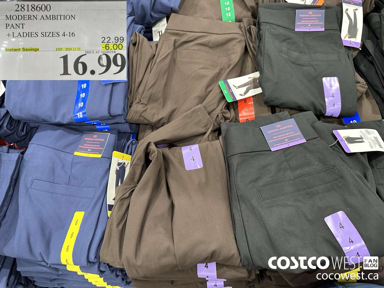 2818600 MODERN AMBITION PANT LADIES SIZES 4-16 ($6.00 INSTANT SAVINGS EXPIRES ON 2024-12-22) $16.99