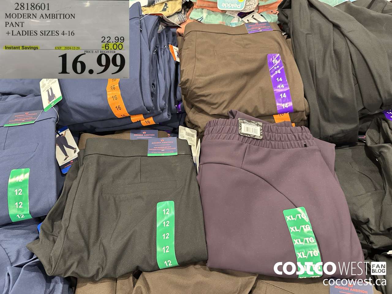 2818601 MODERN AMBITION PANT LADIES SIZES 4-16 ($6.00 INSTANT SAVINGS EXPIRES ON 2024-12-29) $16.99