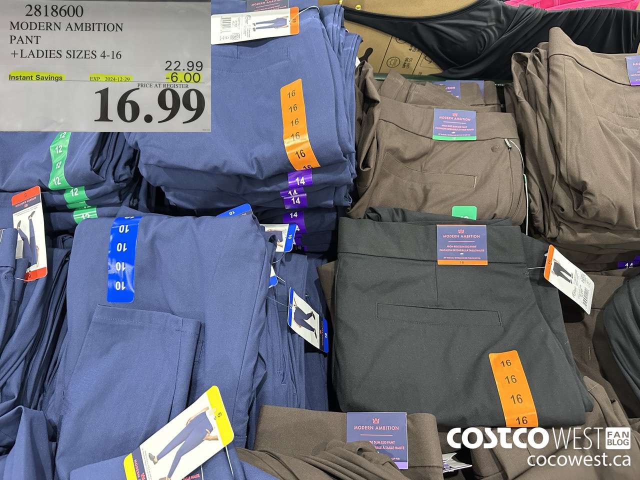 2818600 MODERN AMBITION PANT LADIES SIZES 4-16 ($6.00 INSTANT SAVINGS EXPIRES ON 2024-12-29) $16.99