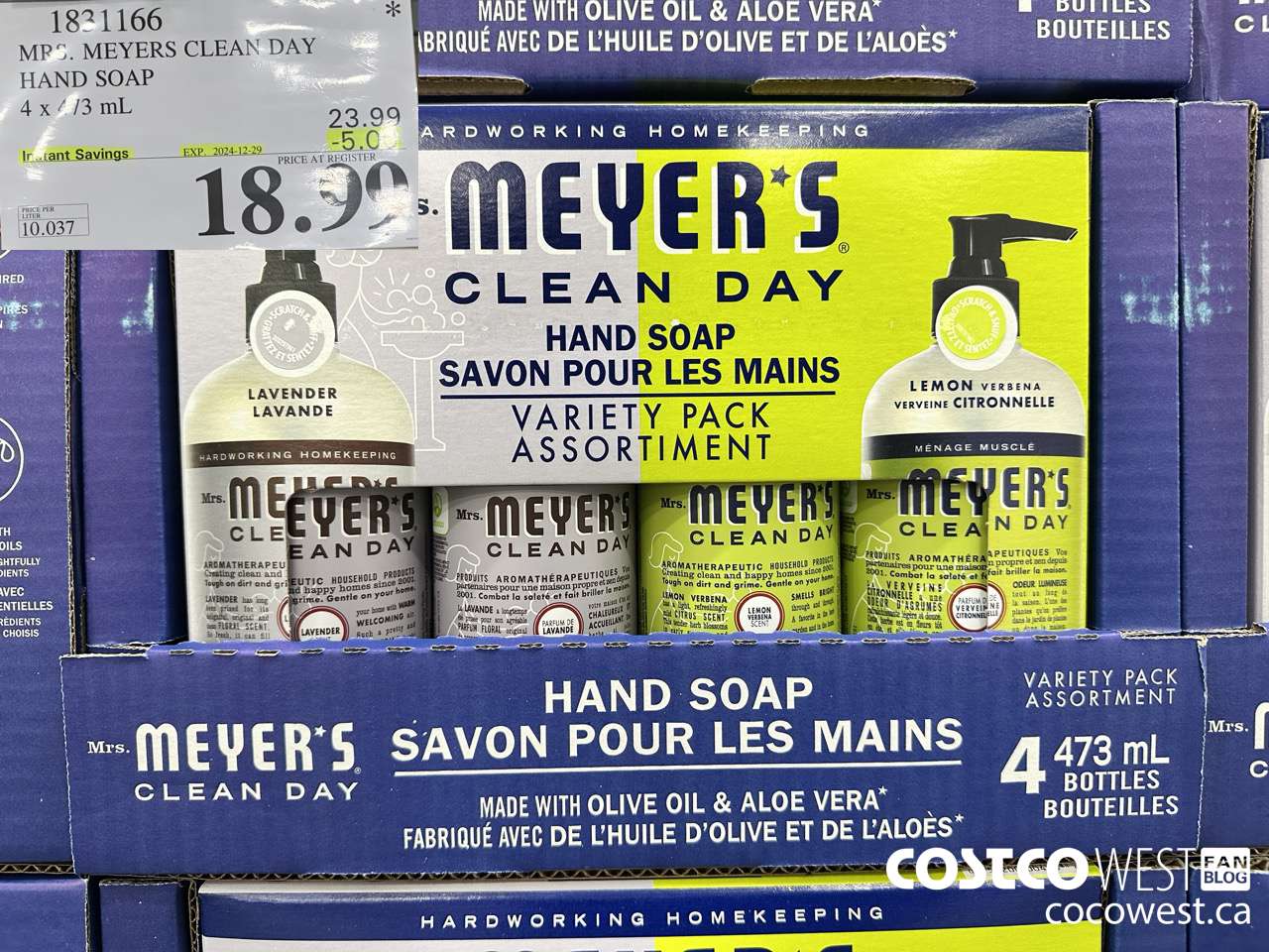 1831166 MRS. MEYERS CLEAN DAY HAND SOAP 4 X 473ML ($5.00 INSTANT SAVINGS EXPIRES ON 2024-12-29) $18.99