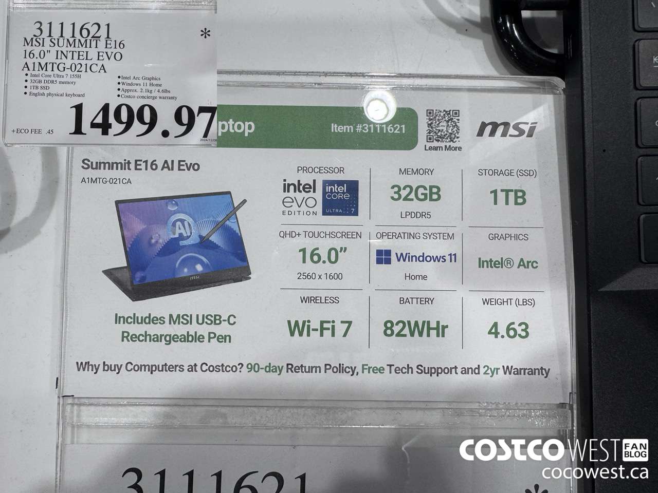 3111621 MSI SUMMIT E16 16