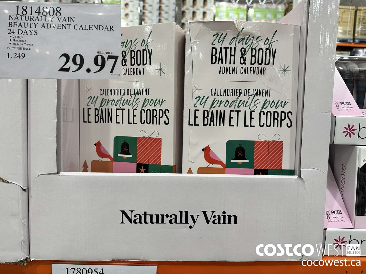 1814808 NATURALLY VAIN BEAUTY ADVENT CALENDAR 24 DAYS $29.97