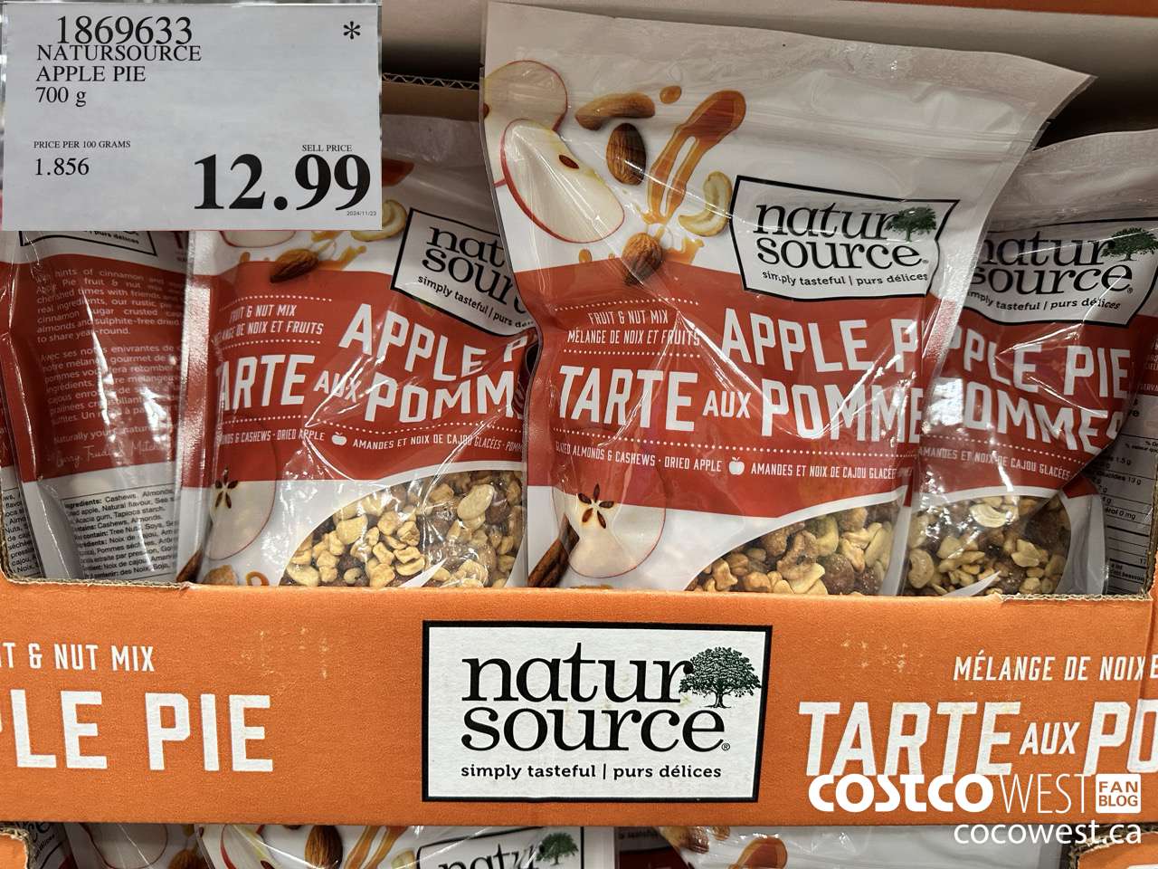 1869633 NATURESOURCE APPLE PIE 700G $12.99
