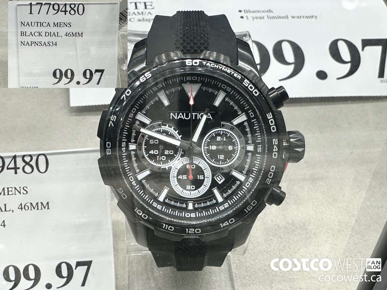 1779480 NAUTICA MENS BLACK DIAL 46MM NAPNSAS34 $99.97