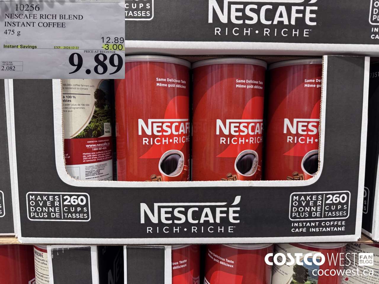 10256 NESCAFE RICH BLEND INSTANT COFFEE 475G ($3.00 INSTANT SAVINGS EXPIRES ON 2024-12-22) $9.89