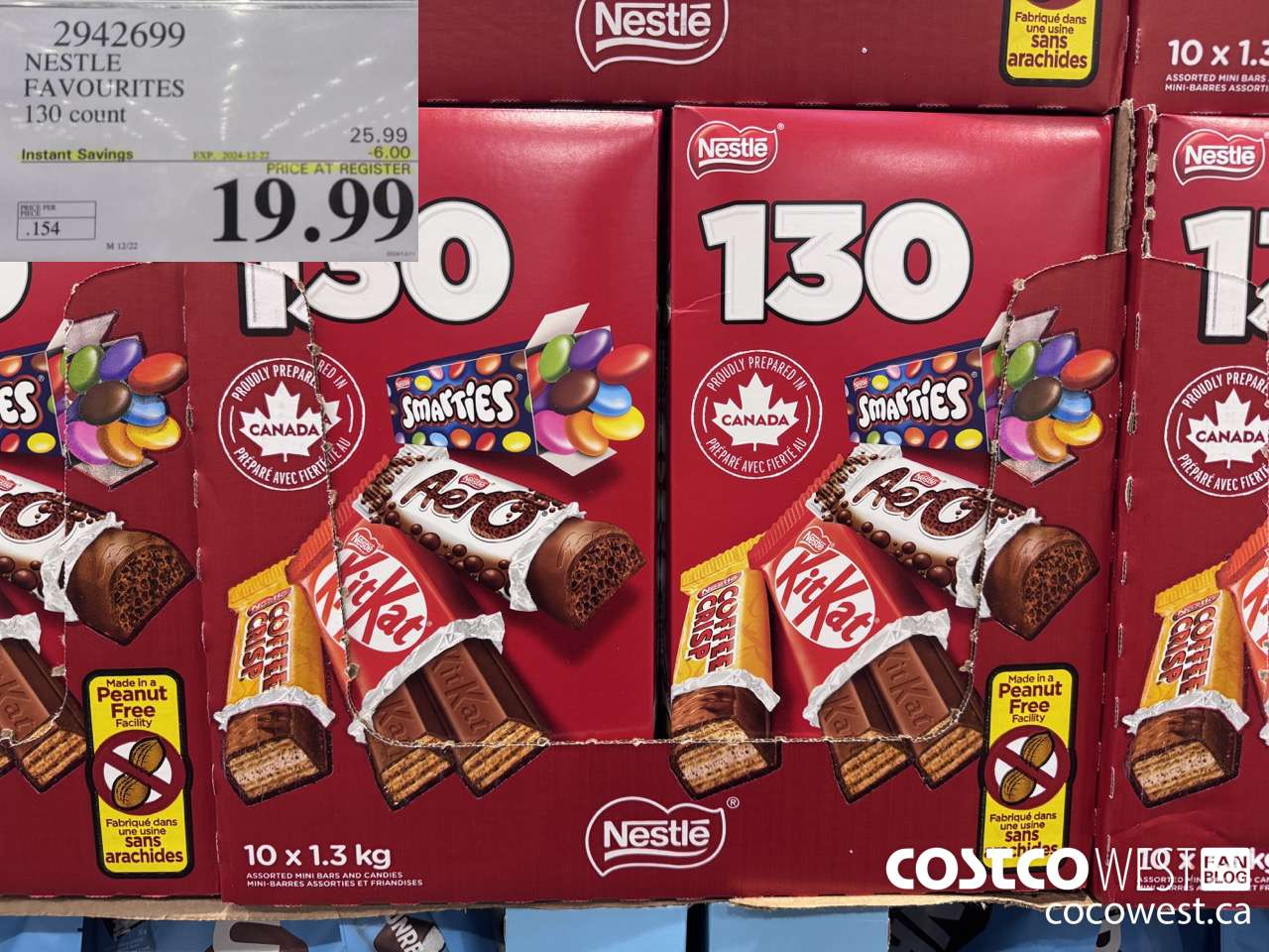2942699 NESTLE FAVOURITES 130 COUNT ($6.00 INSTANT SAVINGS EXPIRES ON 2024-12-22) $19.99