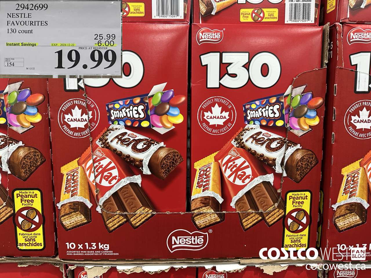 2942699 NESTLE FAVOURITES 130 COUNT ($6.00 INSTANT SAVINGS EXPIRES ON 2024-12-22) $19.99