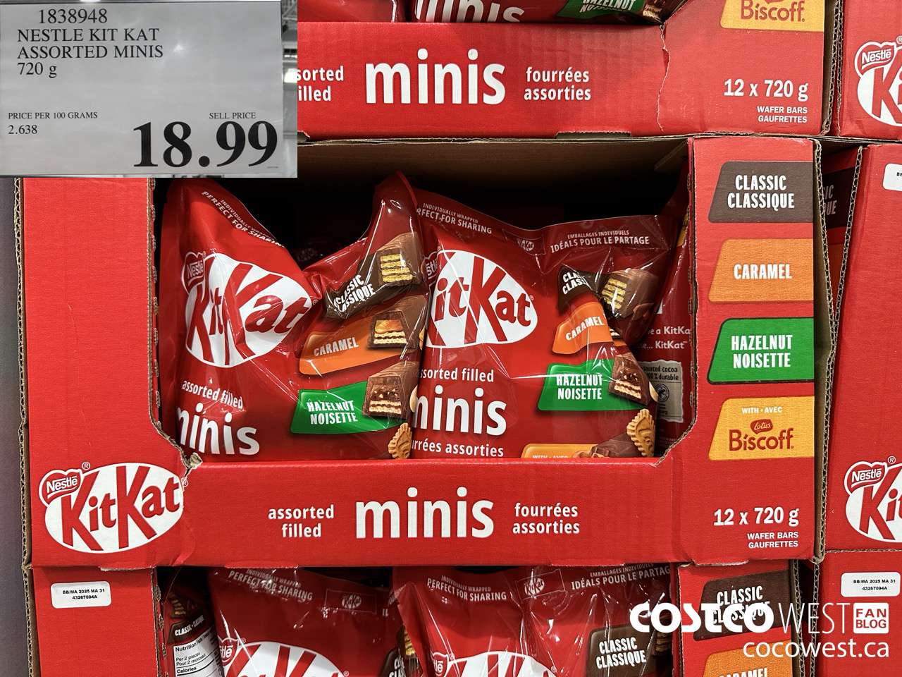 1838948 NESTLE KIT KAT ASSORTED MINIS 720G $18.99