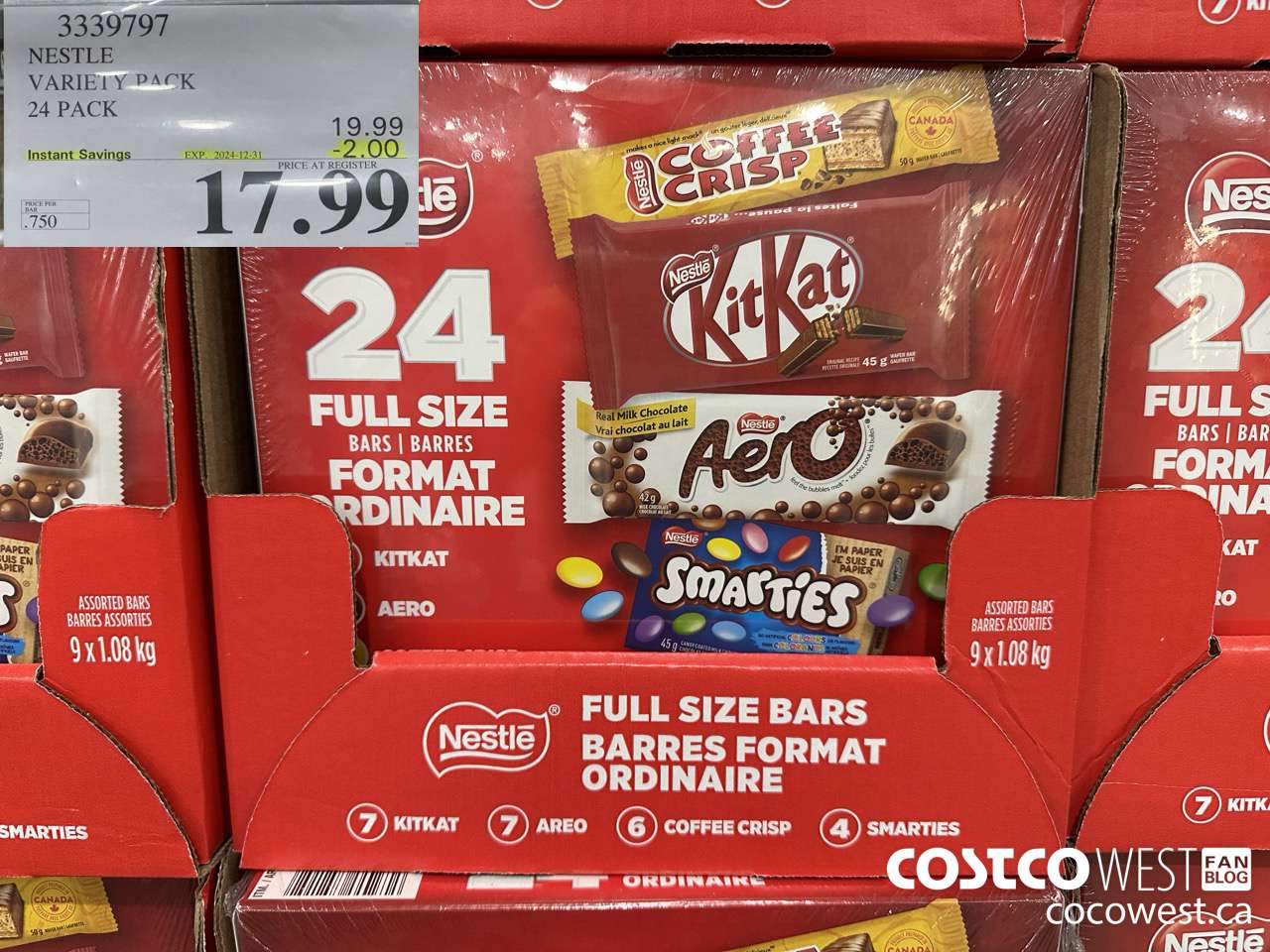 3339797 NESTLE VARIETY PACK 24 PACK ($2.00 INSTANT SAVINGS EXPIRES ON 2024-12-31) $17.99