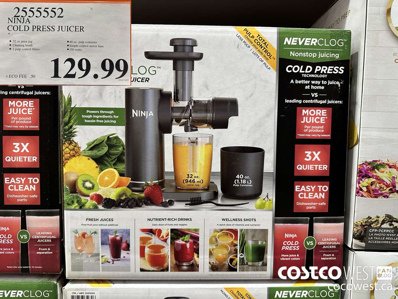2555552 NINJA COLD PRESS JUICER $129.99