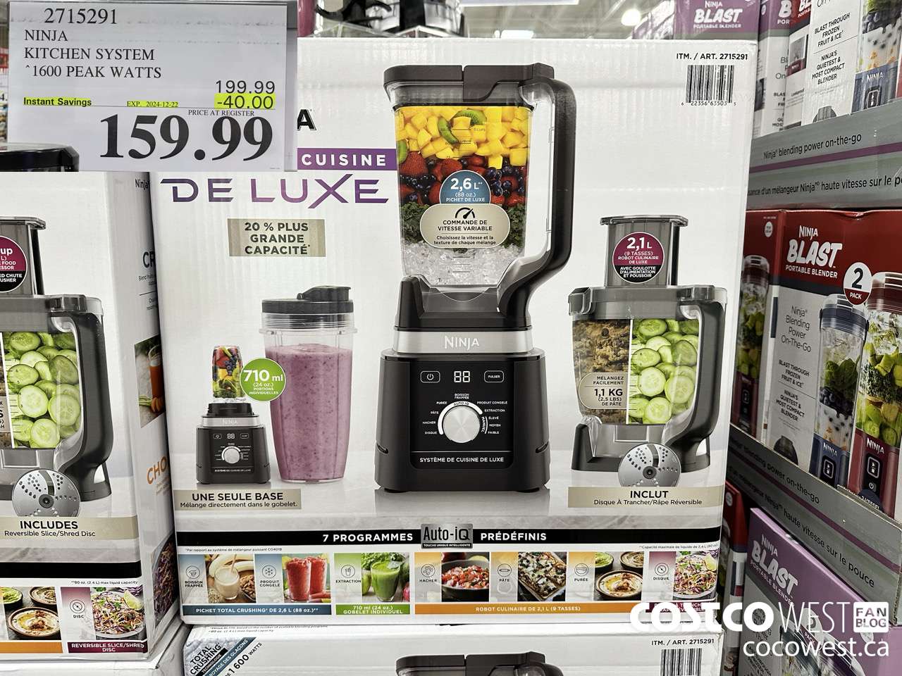 2715291 NINJA KITCHEN SYSTEM 1600 PEAK WATTS ($40.00 INSTANT SAVINGS EXPIRES ON 2024-12-22) $159.99