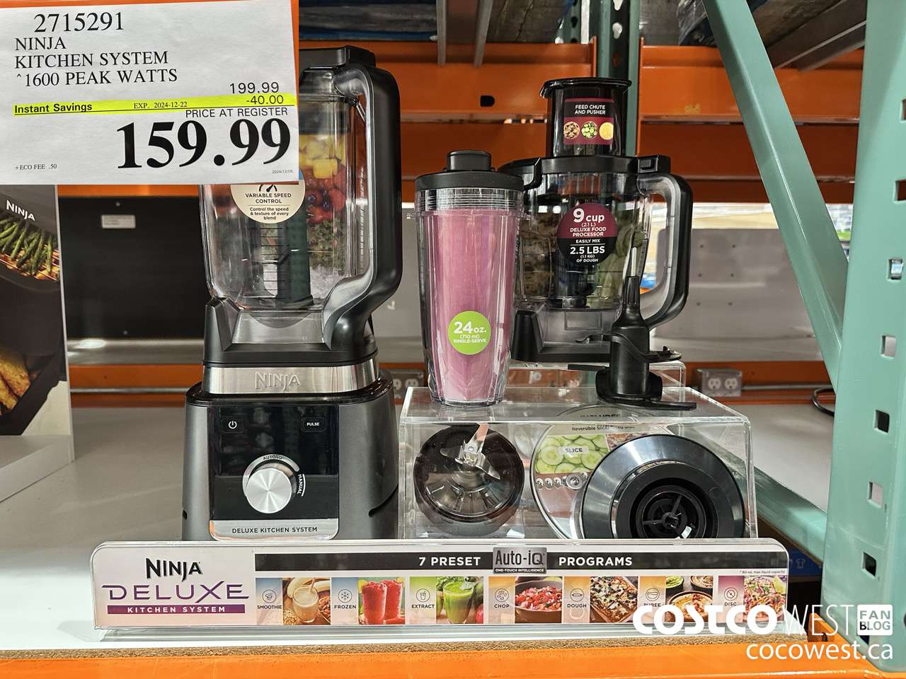 2715291 NINJA KITCHEN SYSTEM 1600 PEAK WATTS ($40.00 INSTANT SAVINGS EXPIRES ON 2024-12-22) $159.99