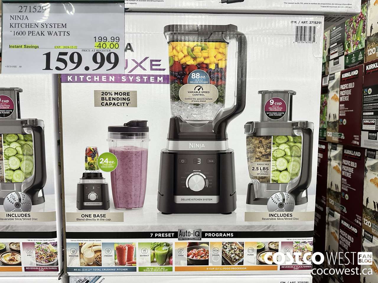 2715291 NINJA KITCHEN SYSTEM 1600 PEAK WATTS ($40.00 INSTANT SAVINGS EXPIRES ON 2024-12-22) $159.99