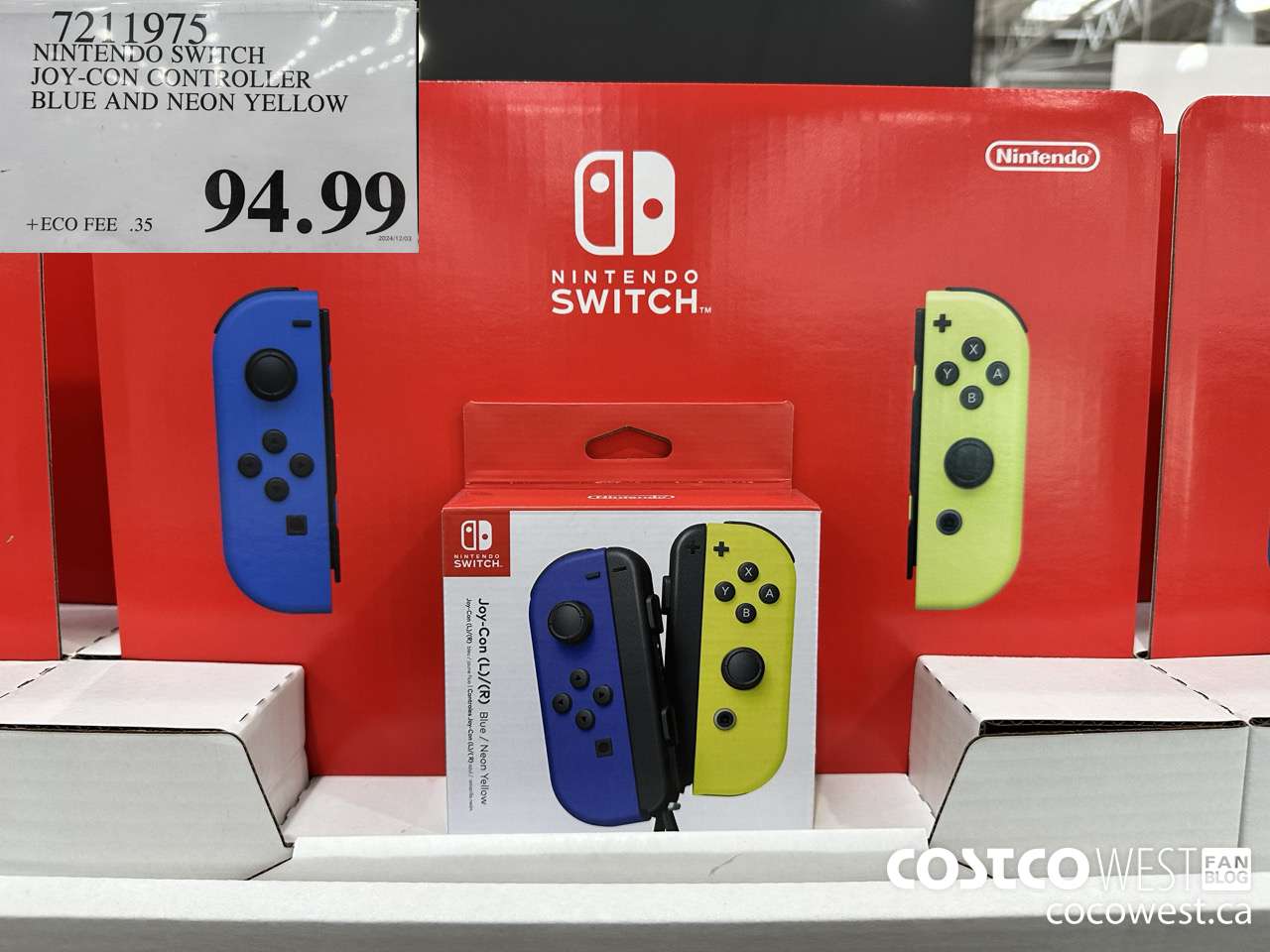 7211975 NINTENDO JOY-CON SWITCH CONTROLLER $94.99
