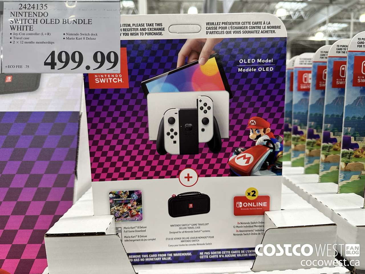 2424135 NINTENDO SWITCH OLED BUNDLE WHITE $499.99