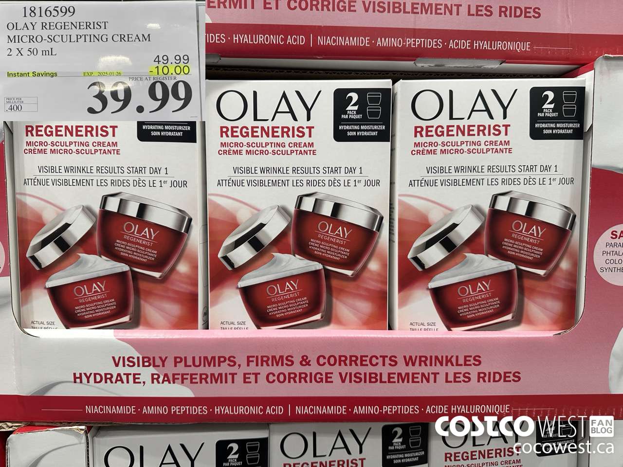 1816599 OLAY REGENERIST 2 X 50ML ($10.00 INSTANT SAVINGS EXPIRES ON 2025-01-26) $39.99