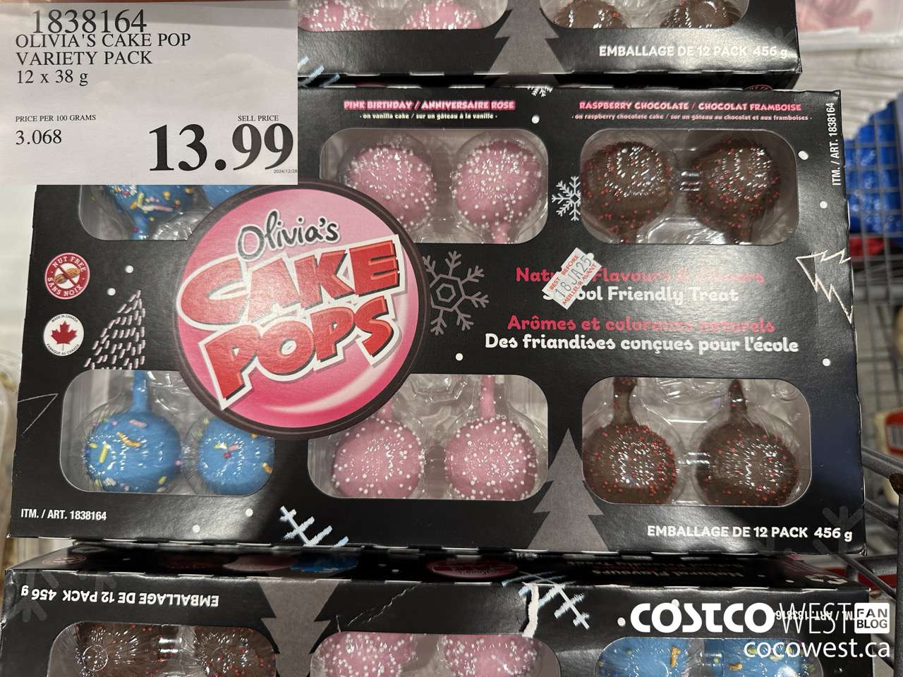 1838164 OLIVIA'S CAKE POP VARIETY PACK 12 X 38G $13.99