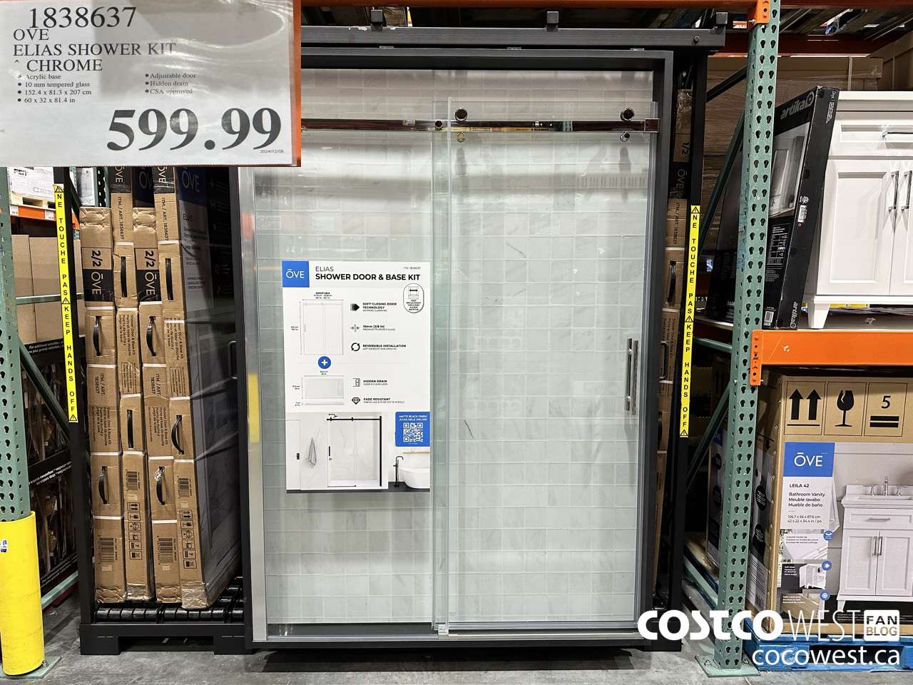 1838637 OVE ELIAS SHOWER KIT CHROME $599.99