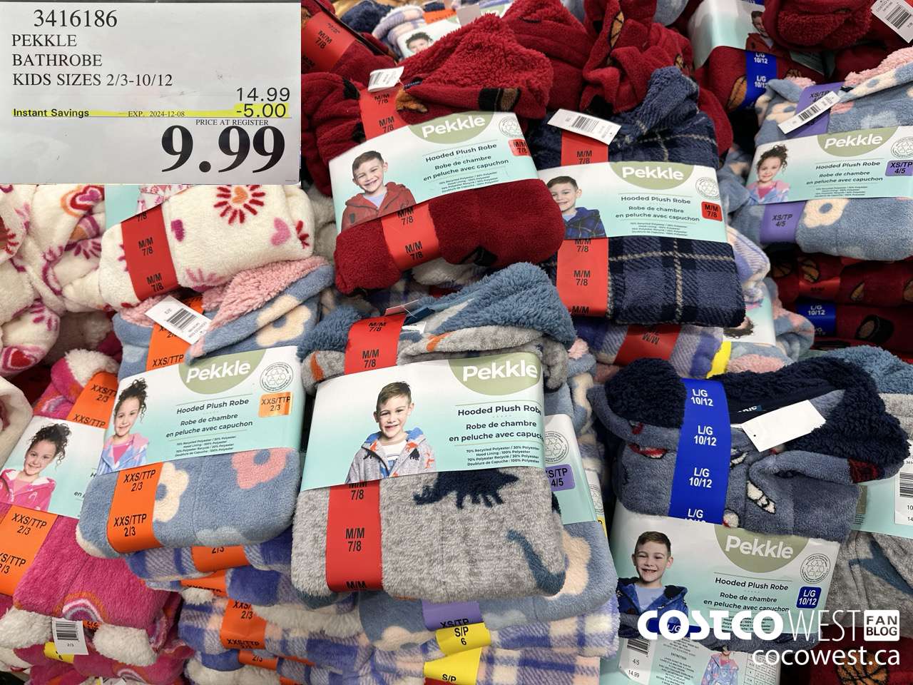 3416186 PEKKLE BATHROBE KIDS SIZES 2/3-10/12 ($5.00 INSTANT SAVINGS EXPIRES ON 2024-12-08) $9.99