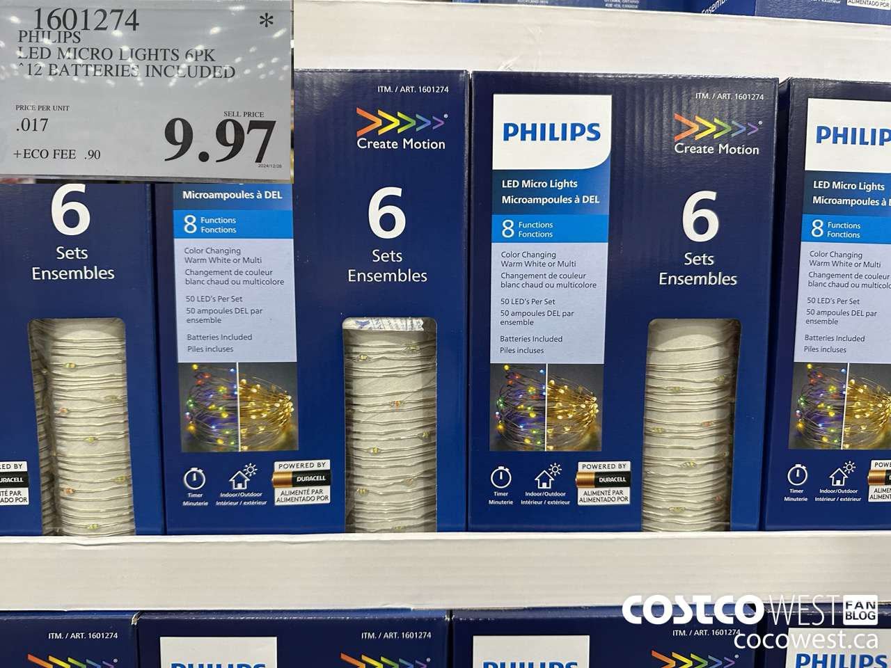 1601274 PHILIPS LED MICRO LIGHTS 6PK 12 BATTERIES INCLUDED $9.97