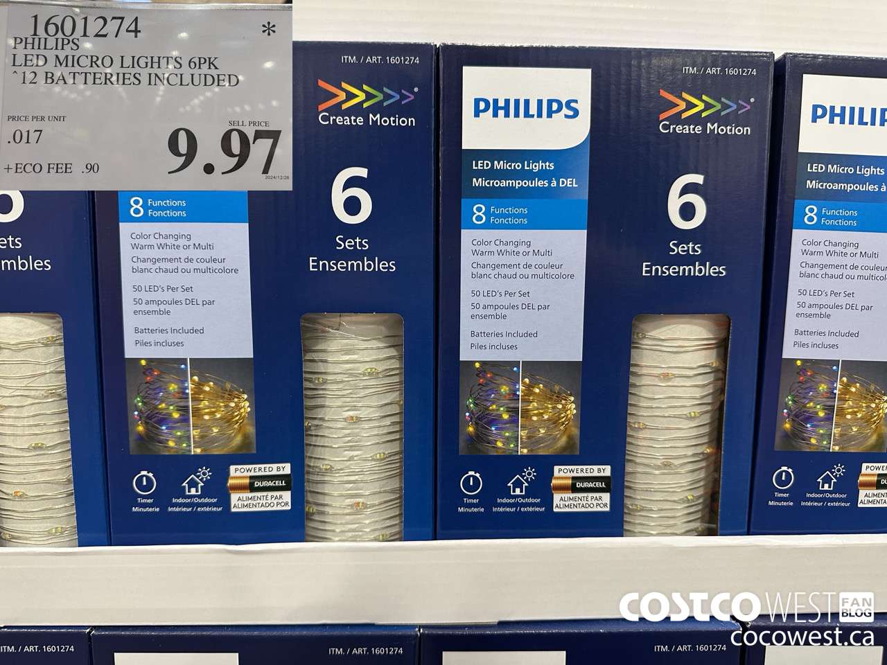 1601274 PHILIPS LED MICRO LIGHTS 6PK 12 BATTERIES INCLUDED $9.97