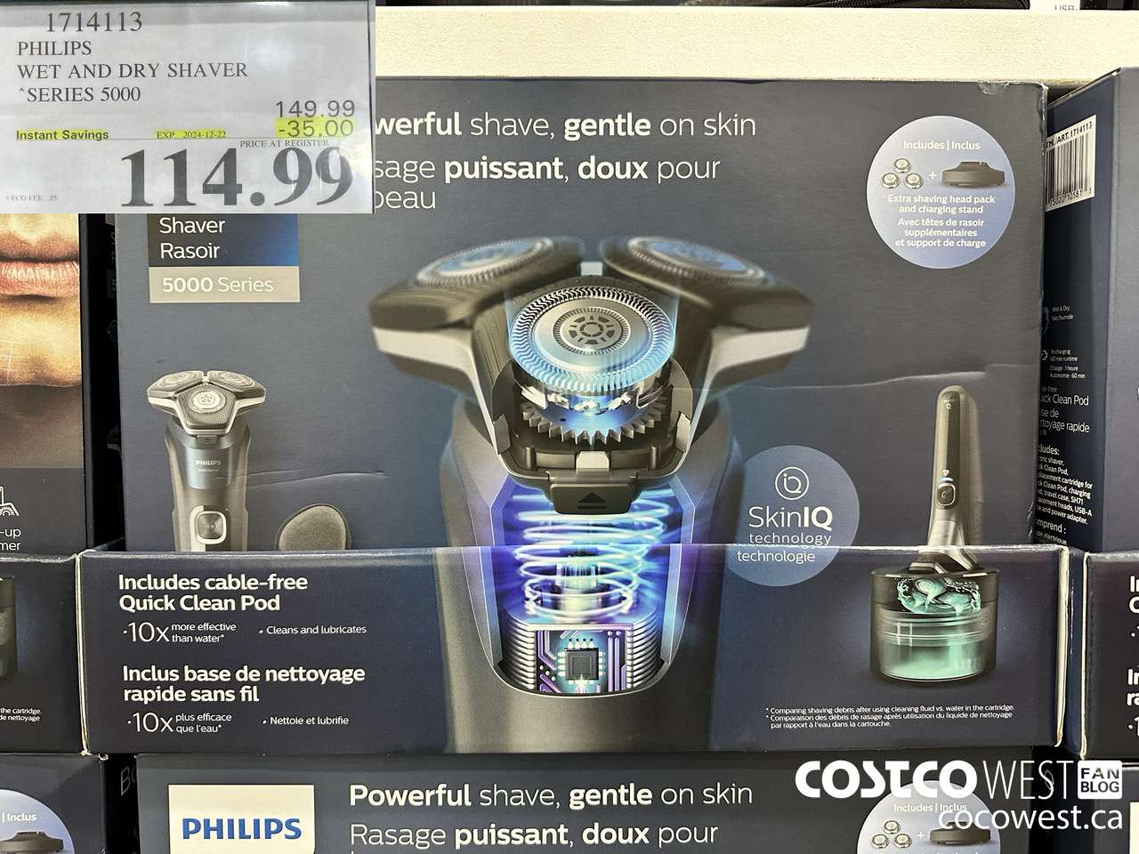 1714113 PHILIPS WET AND DRY SHAVER SERIES 5000 ($35.00 INSTANT SAVINGS EXPIRES ON 2024-12-22) $114.99