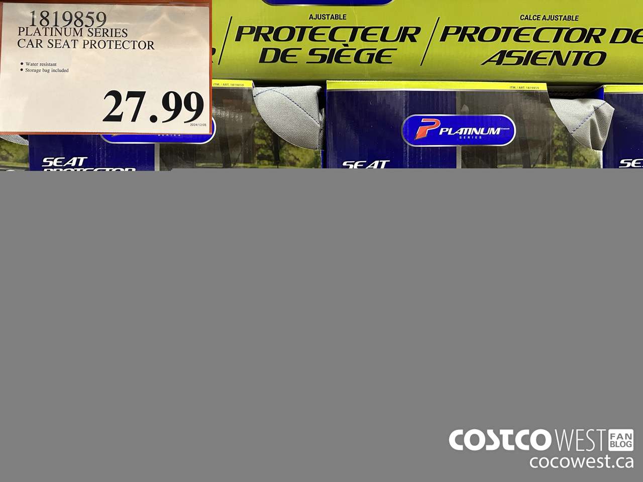 1819859 PLATINUM SERIES CAR SEAT PROTECTOR $27.99