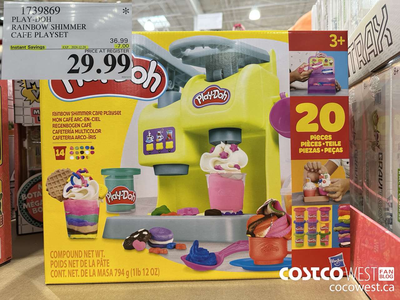 1739869 PLAY-DOH RAINBOW SHIMMER CAFE PLAYSET ($7.00 INSTANT SAVINGS EXPIRES ON 2024-12-24) $29.99