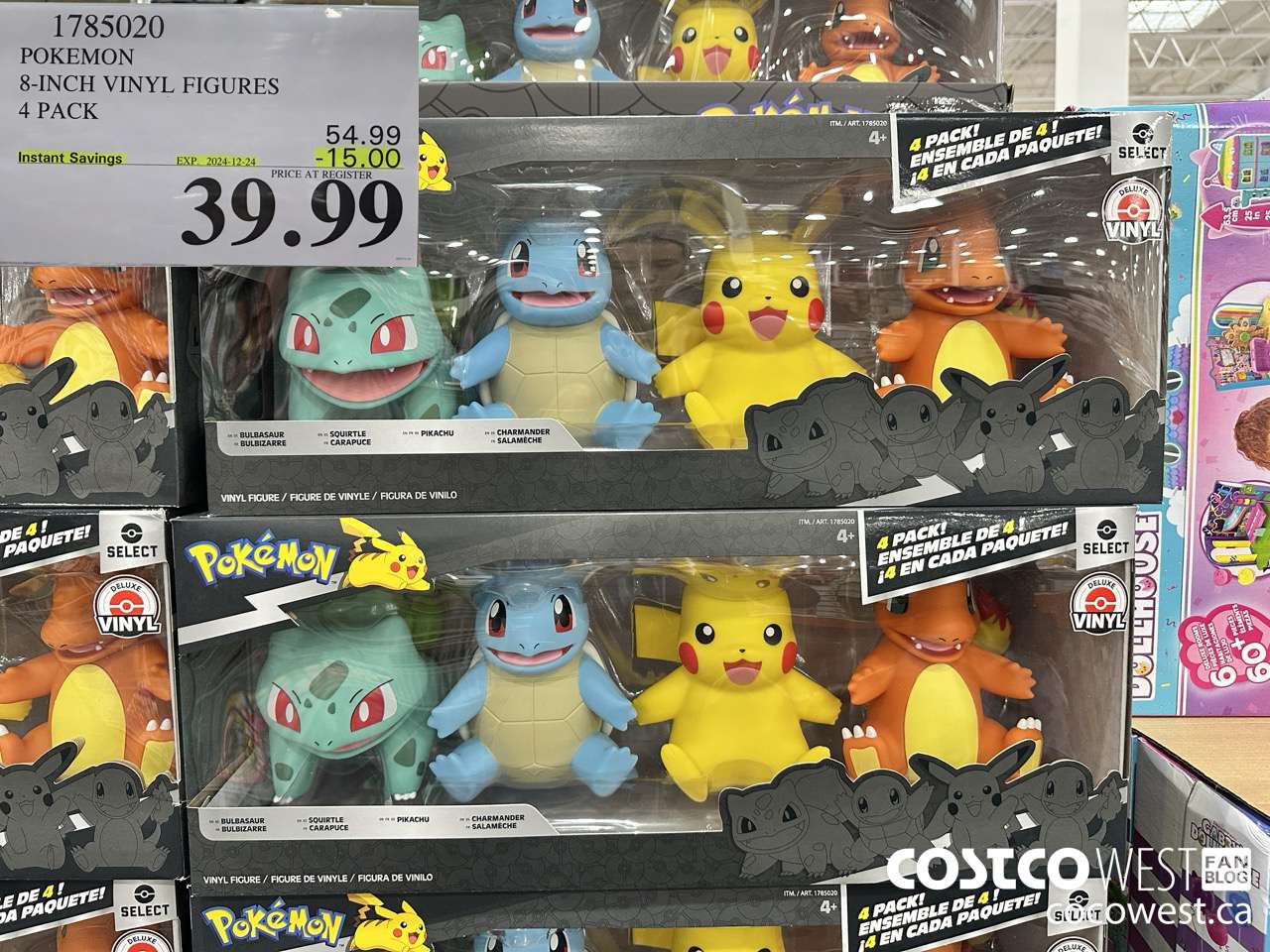 1785020 POKEMON 8-INCH VINYL FIGURES 4 PACK ($15.00 INSTANT SAVINGS EXPIRES ON 2024-12-24) $39.99