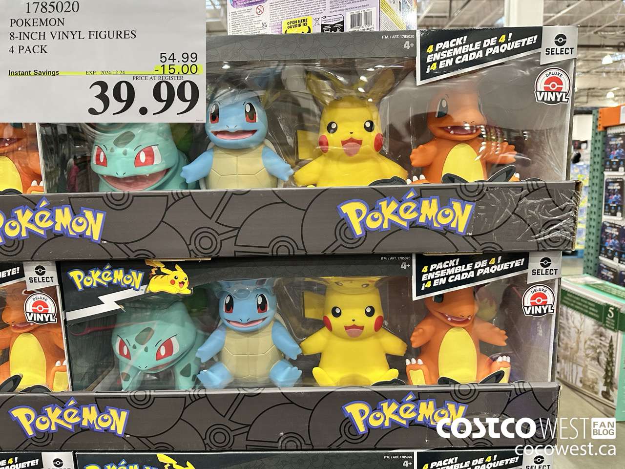 1785020 POKEMON 8-INCH VINYL FIGURES 4 PACK ($15.00 INSTANT SAVINGS EXPIRES ON 2024-12-24) $39.99