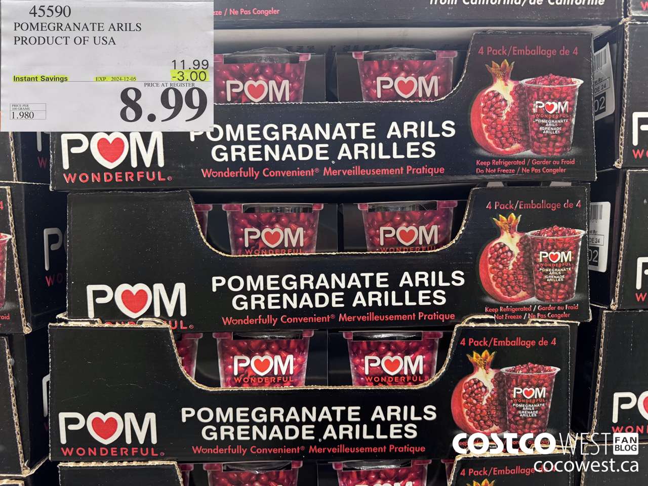 45590 POMEGRANATE ARILS PRODUCT OF USA ($3.00 INSTANT SAVINGS EXPIRES ON 2024-12-05) $8.99