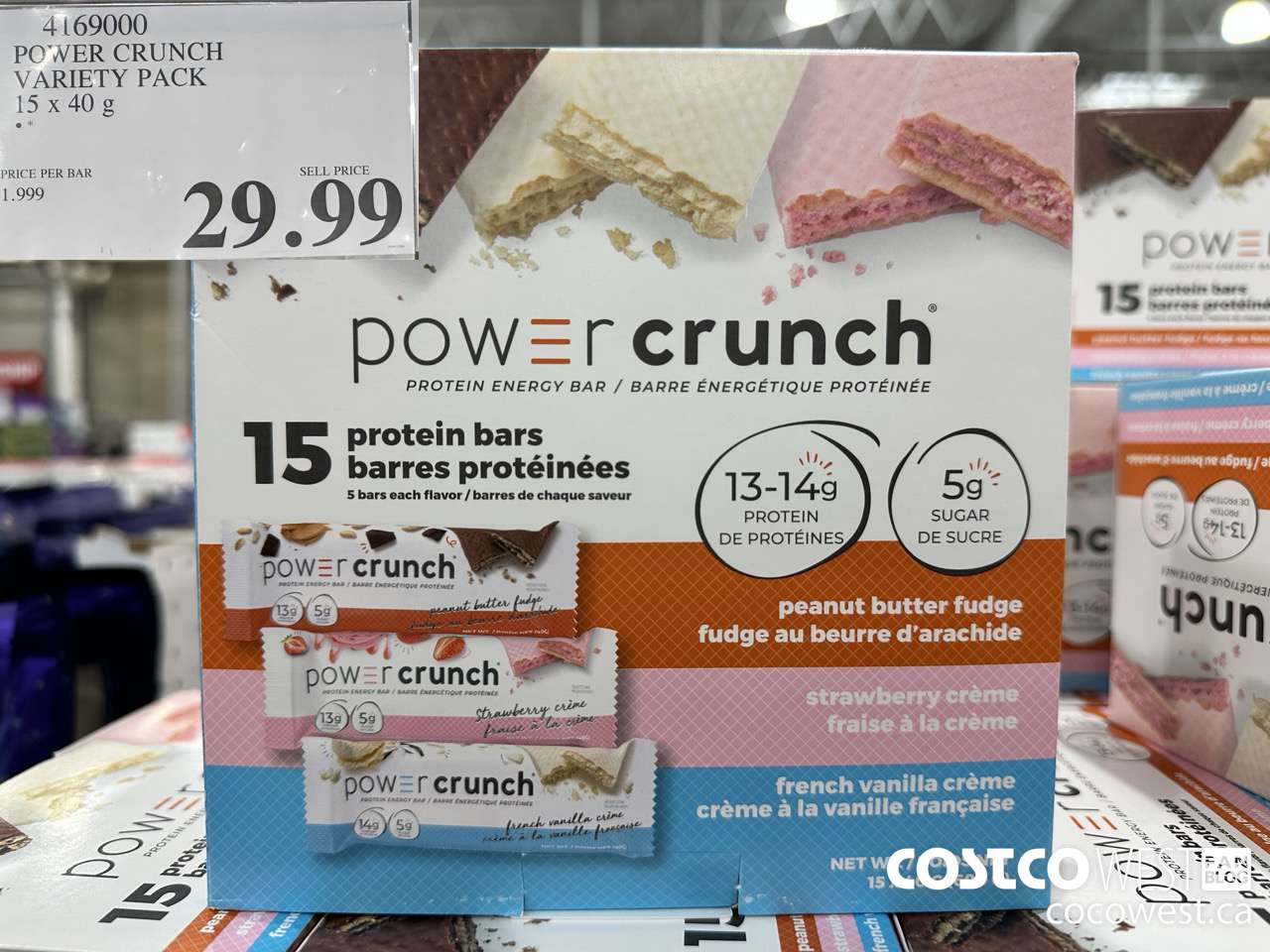 4169000 POWER CRUNCH VARIETY PACK 15 X 40G $29.99