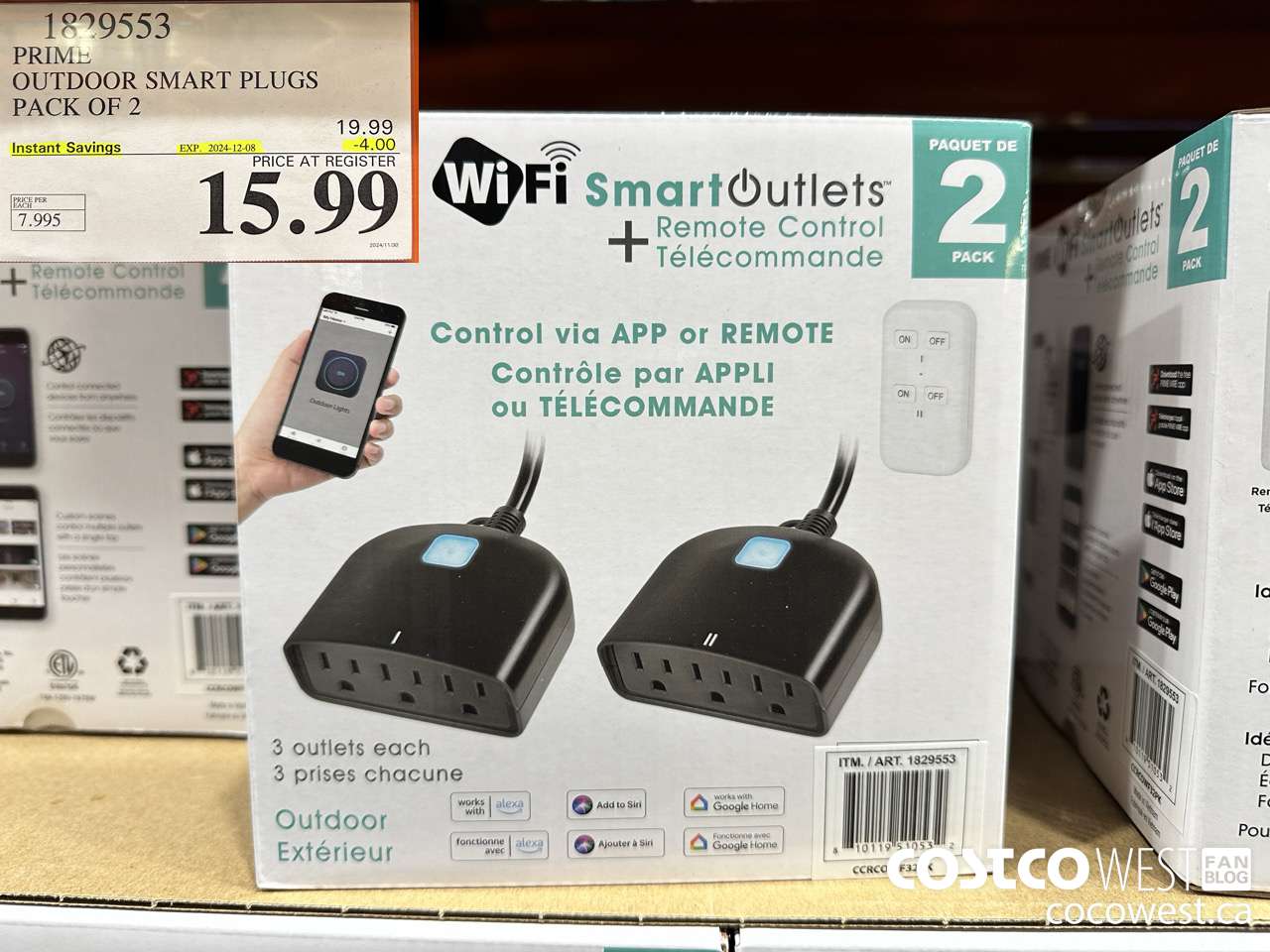 1829553 PRIME OUTDOOR SMART PLUGS PACK OF 2 ($4.00 INSTANT SAVINGS EXPIRES ON 2024-12-08) $15.99