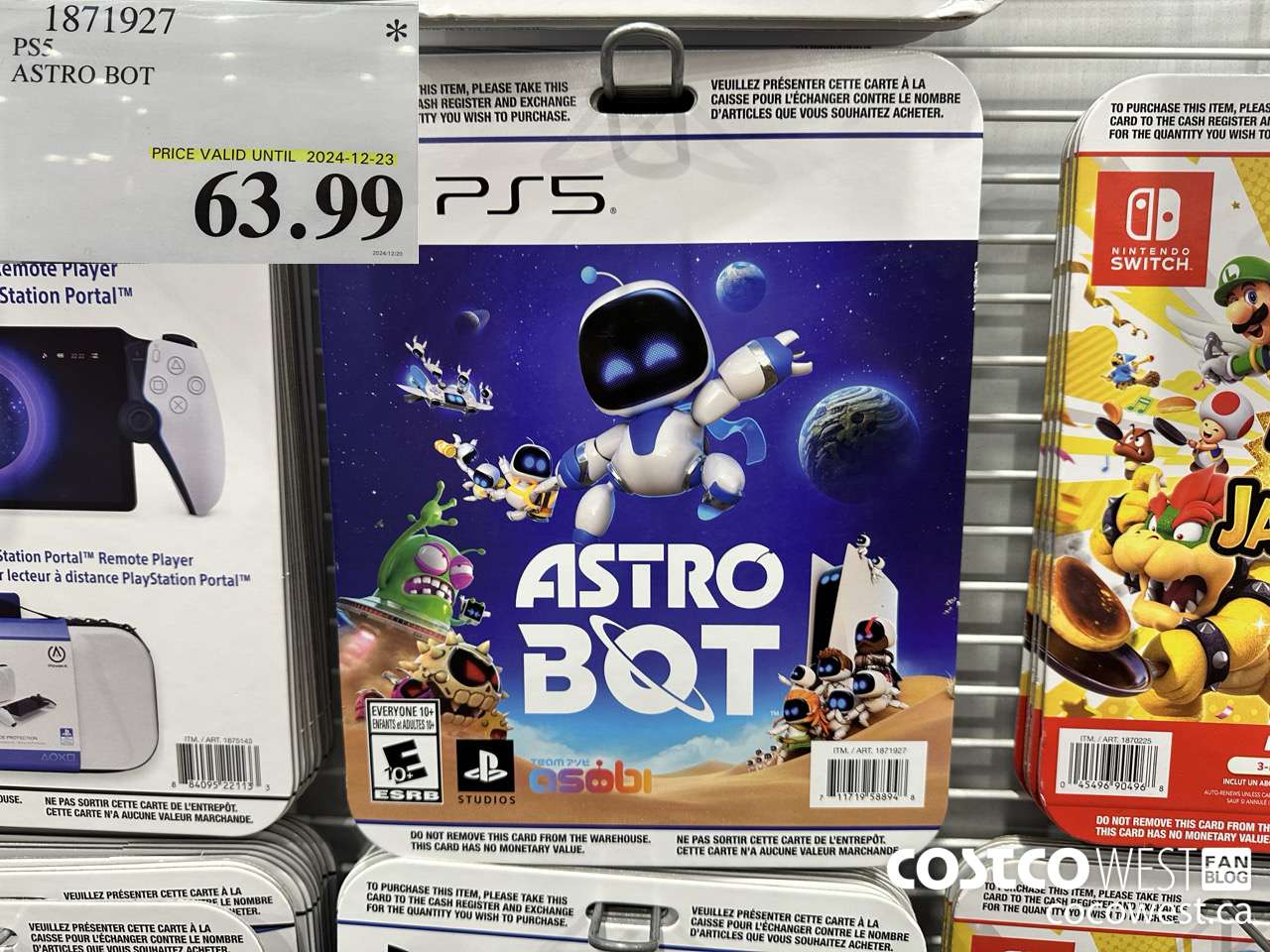 1871927 PS5 ASTRO BOT (EXPIRES ON 2024-12-23) $63.99