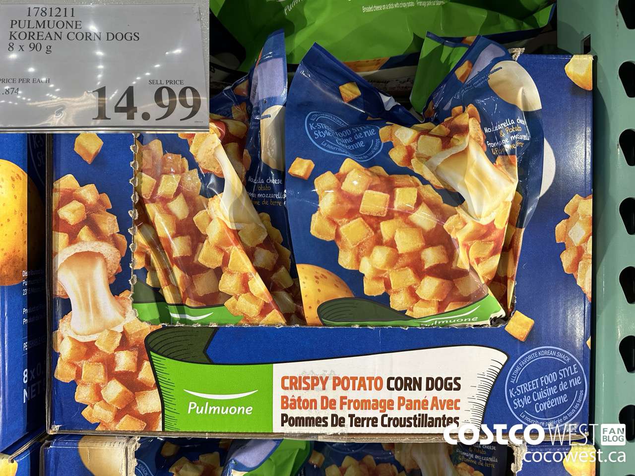 1781211 PULMUONE KOREAN CORN DOGS 8 X 90 G $14.99